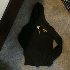 VS Pink Black Zip Hoodie